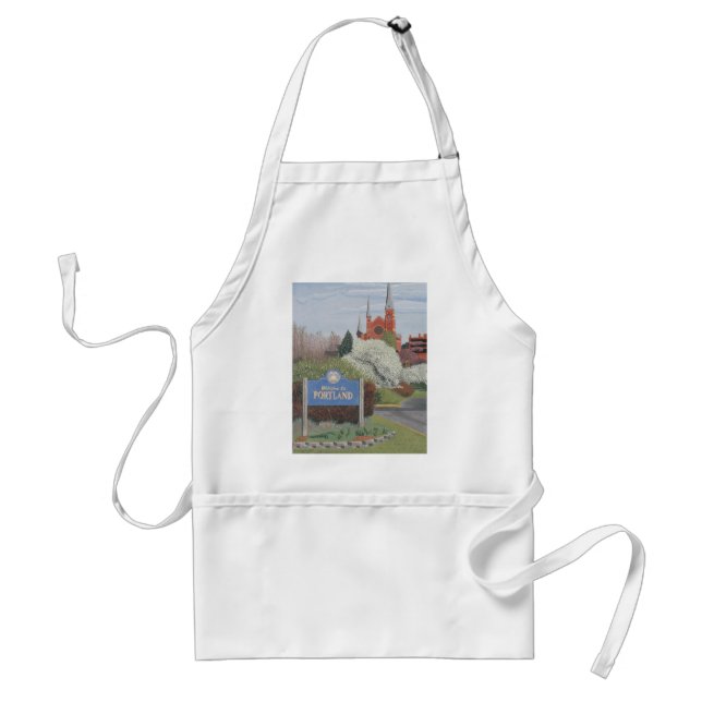 Welcome to Portland Maine Adult Apron (Front)