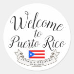 Welcome to Puerto Rico| Destination Wedding Favor Classic Round Sticker