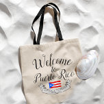 Welcome to Puerto Rico| Destination Wedding Favor Tote Bag<br><div class="desc">A celebratory gift item tailored to your wedding guest traveling to see you in the beautiful country of Puerto Rico.  All elements of this item are unlocked and adjustable to suit your needs. Have fun making it your own.</div>