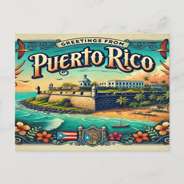 Welcome to Puerto Rico Postcard (Front)