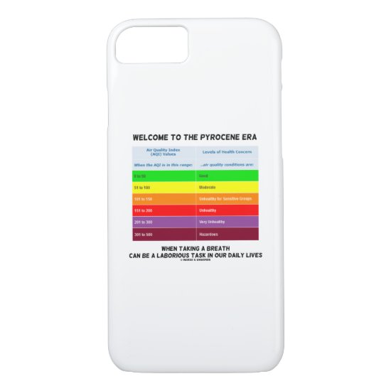 Welcome To Pyrocene Era Air Quality Index Geek iPhone 8/7 Case