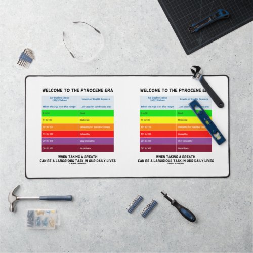 Welcome To Pyrocene Era Air Quality Index Geek Desk Mat