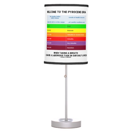 Welcome To Pyrocene Era Air Quality Index Geek Table Lamp
