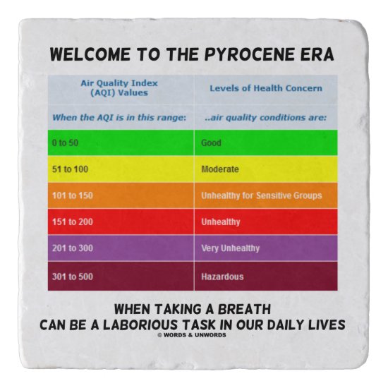 Welcome To Pyrocene Era Air Quality Index Geek Trivet