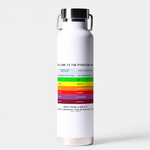 Welcome To Pyrocene Era Air Quality Index Geek Water Bottle