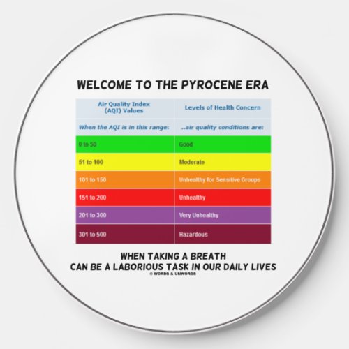 Welcome To Pyrocene Era Air Quality Index Geek Wireless Charger