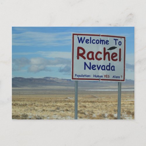 Welcome To Rachel Nevada Postcard _ Area 51