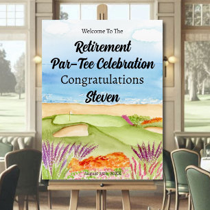 Welcome To Retirement Golf Course by the Beach Foam Board