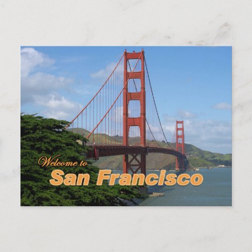 Welcome to San Francisco _ Golden Gate Bridge Postcard