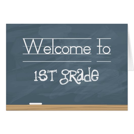 Welcome to School Chalkboard with smudge marks (Front Horizontal)