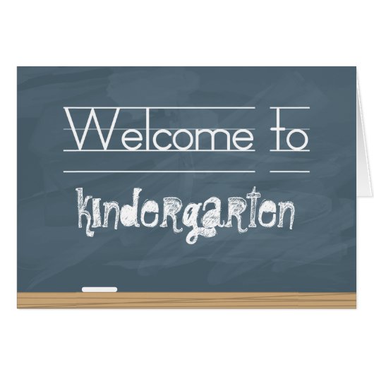 Welcome to School Chalkboard with smudge marks Cards (Front Horizontal)
