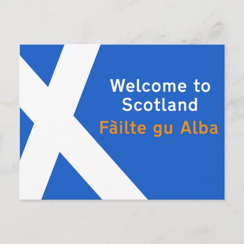 Welcome to Scotland Sign UK Postcard