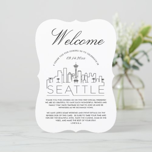 Welcome to Seattle  Guests Details Invitation