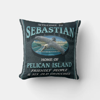 Welcome to Sebastian, FL Throw Pillow