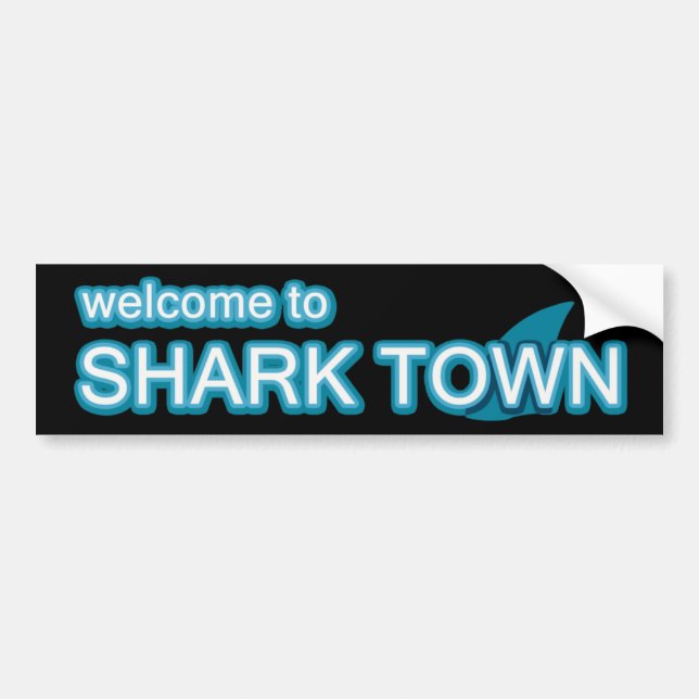 Welcome to Sharktown Bumper Sticker (Front)