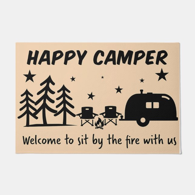 Welcome To Sit By The Fire With Us Doormat (Front)