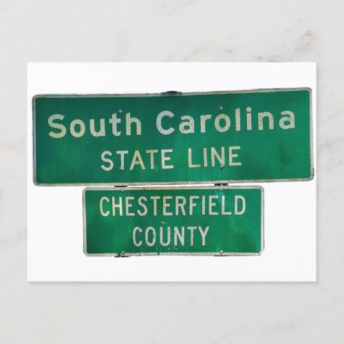 Welcome to South Carolina Postcard