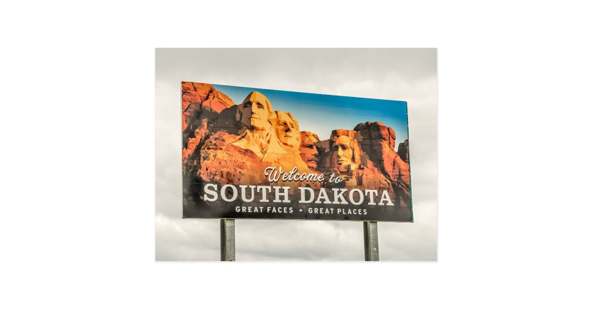 Welcome to South Dakota Sign Postcard | Zazzle.com