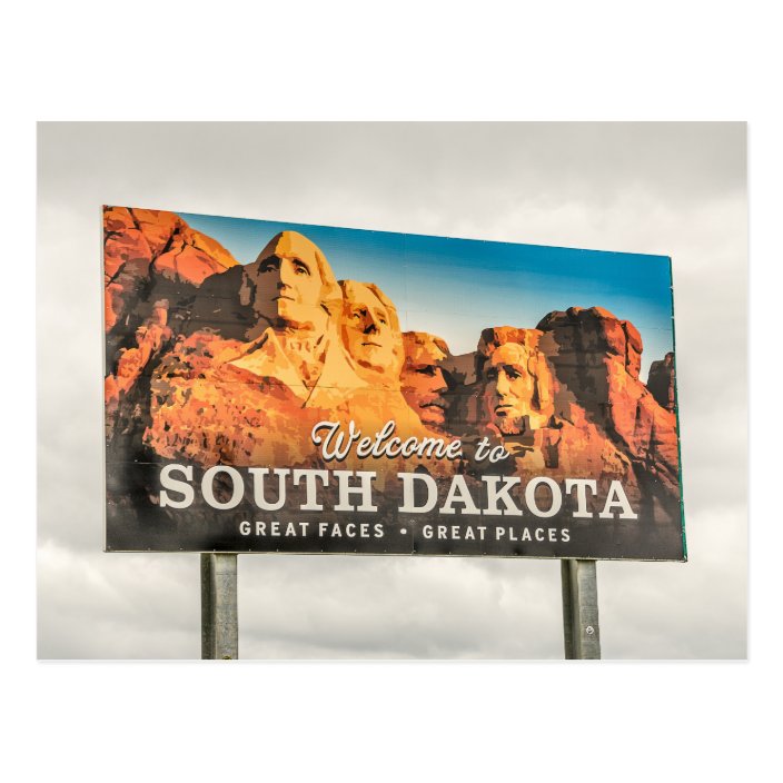 Welcome to South Dakota Sign Postcard | Zazzle.com