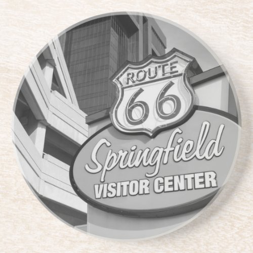 Welcome To Springfield Grayscale Coaster