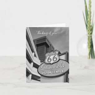 Welcome To Springfield Grayscale Thinking You Card