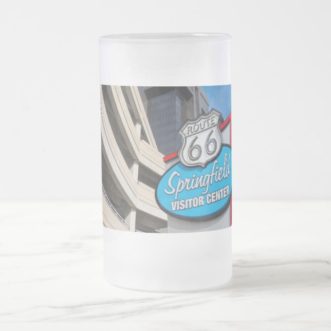 Welcome To Springfield MO Frosted Glass Beer Mug (Center)