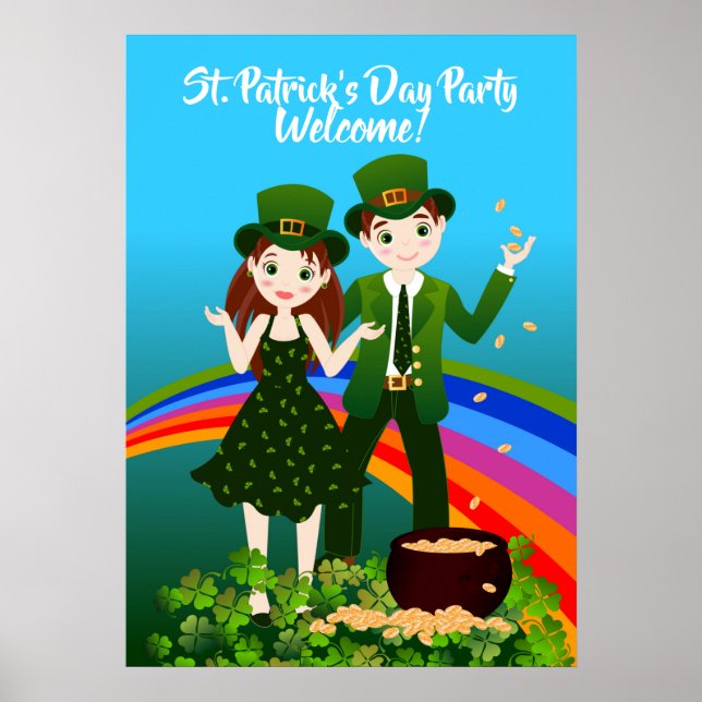 Welcome to St. Patrick's Kids Party Poster (Front)