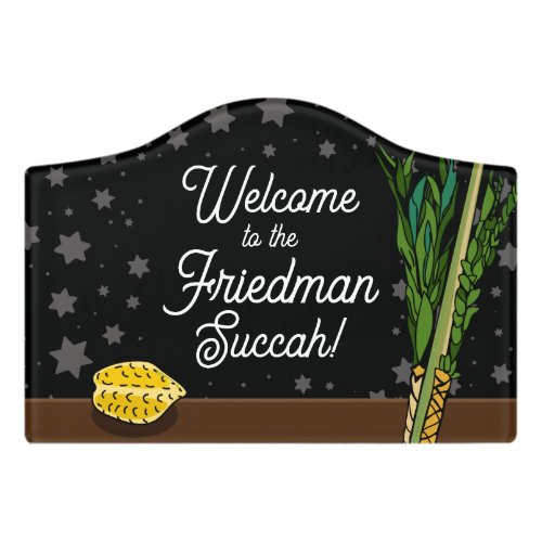 Welcome to Succah Door Sign _ Personalized