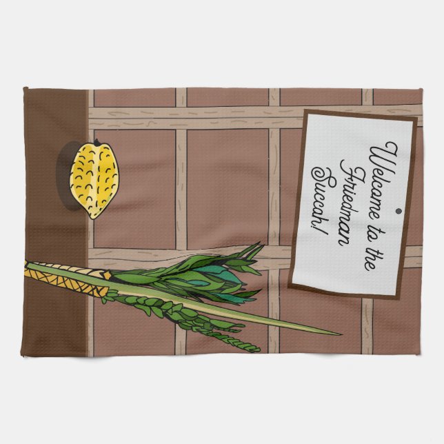 Welcome to Succah Personalized Kitchen Towel (Horizontal)