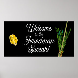 Welcome to Succah Personalized Lulav Poster