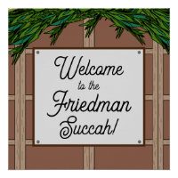 Welcome to Succah Personalized square poster