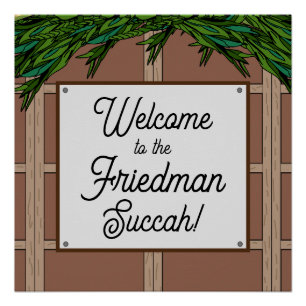 Welcome to Succah Personalized square poster