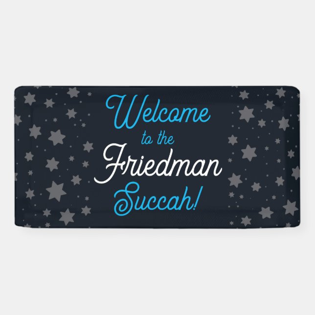 Welcome to Succah Personalized Star banner (Horizontal)