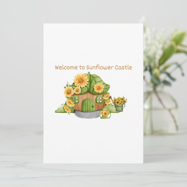 Welcome to Sunflower Castle on a  Invitation (Standing Front)