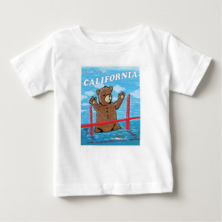 Welcome To Sunny California Giant Teddy Bear Baby T-Shirt
