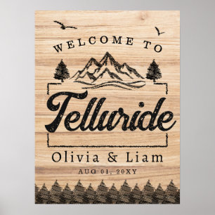 Welcome To Telluride Colorado Wedding Minimalist Poster