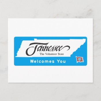 Welcome To Tennessee - Usa Road Sign Postcard by worldofsigns at Zazzle