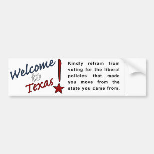 Welcome to Texas Bumper Sticker