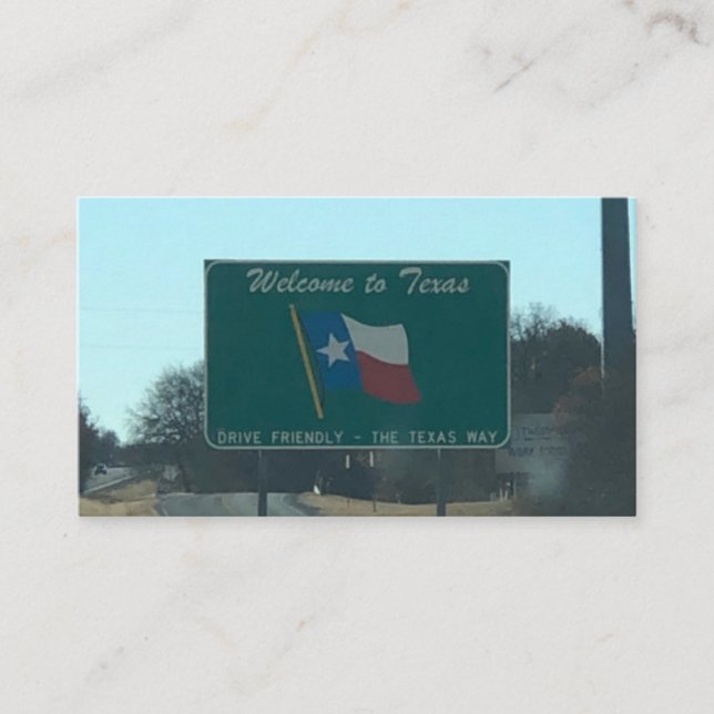 Welcome to Texas Business Cards (Front)