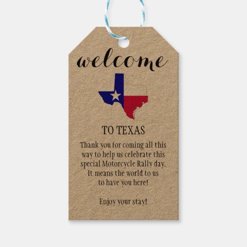 Welcome to Texas Personalized Gift Tags