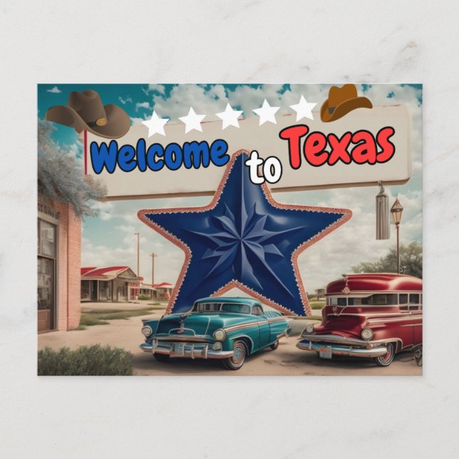 Welcome to Texas, Postcard for Postcrossing (Front)