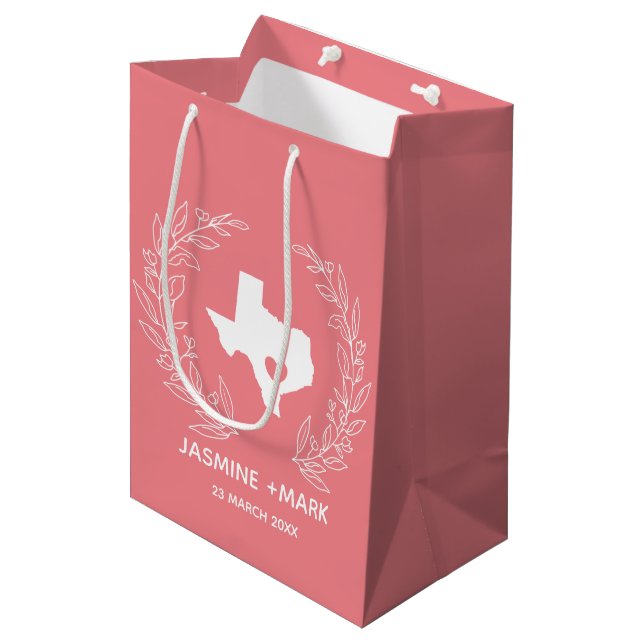 Welcome to Texas wedding party custom  Medium Gift Bag (Front Angled)