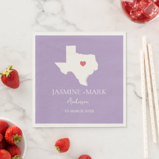 Welcome to Texas Wedding Party Custom Napkins