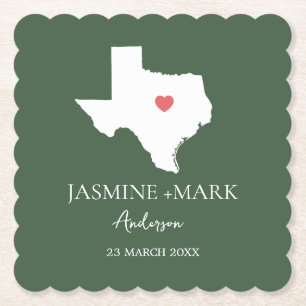 Welcome to Texas Wedding Party Custom  Paper Coaster