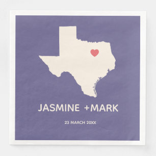Welcome to Texas Wedding Party Custom  Paper Dinner Napkins