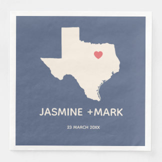 Welcome to Texas Wedding Party Custom  Paper Dinner Napkins