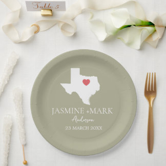 Welcome to Texas Wedding Party Custom  Paper Plates