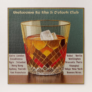 Welcome to the 5 O'clock Club Mid Century Design Jigsaw Puzzle