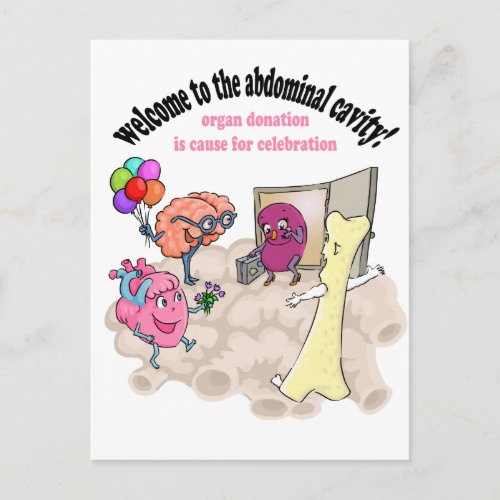 Welcome to the abdominal cavity postcard