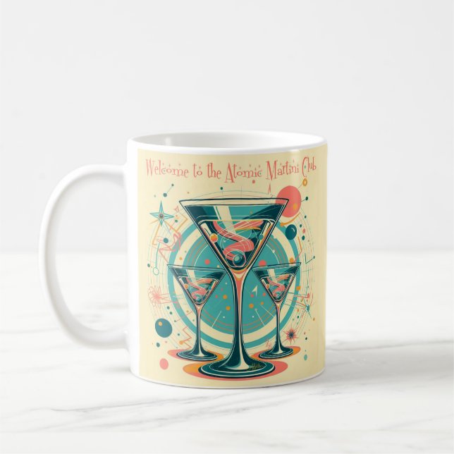 Welcome To The Atomic Martini Club Triple Play Coffee Mug (Left)